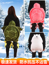 Ski protective gear for adults and children hip and knee pads waterproof version elbow pads and anti-fall cartoon turtle and white bear equipment set