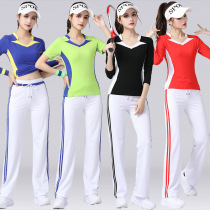 Square dance clothing New Set fitness clothing group dance uniform performance sports dance shape Clothing Spring and Autumn New