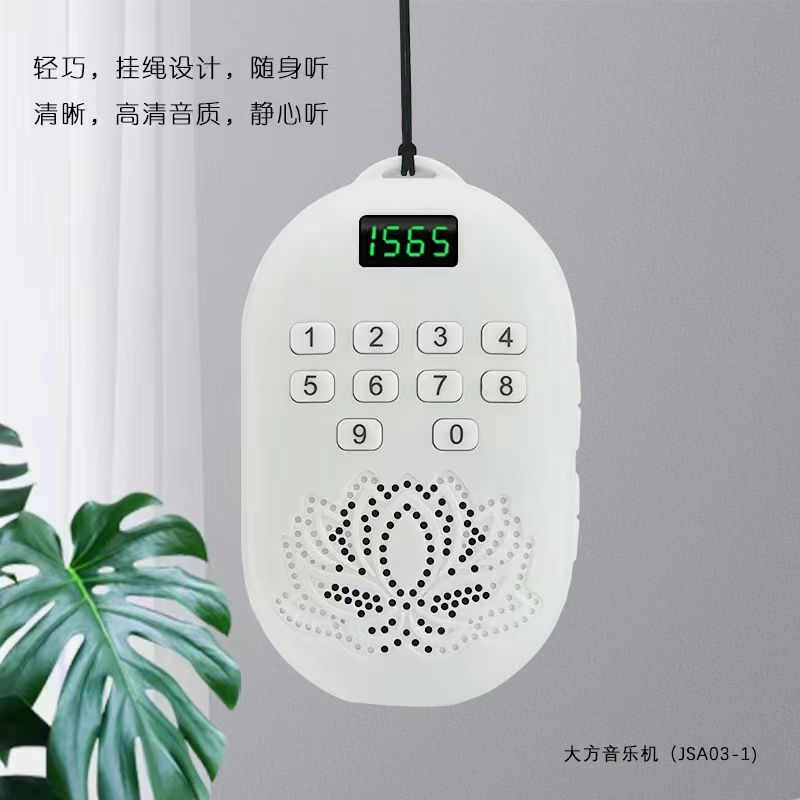 Small New Portable Player, Home Player with Card Slot, Rechargeable, Digital Selection, Small Speaker for the Elderly
