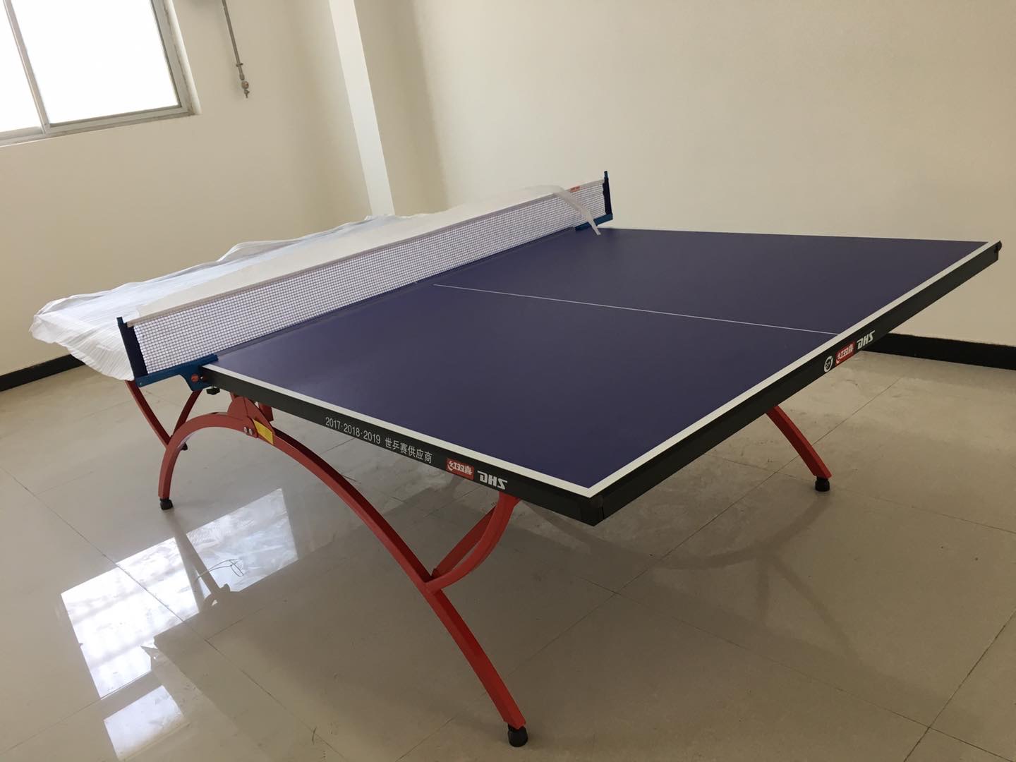 DHS Red Shuangxi T3088 ping pong table tennis table tennis table indoor home folding standard mobile race