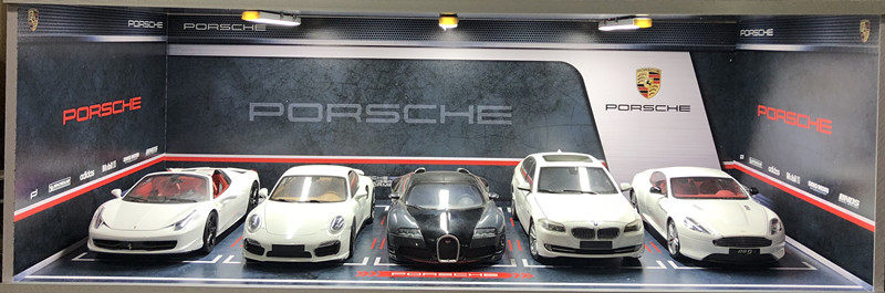 1 18 Simulation Model Model Parking Model Scene Toy Dust Prevention Box