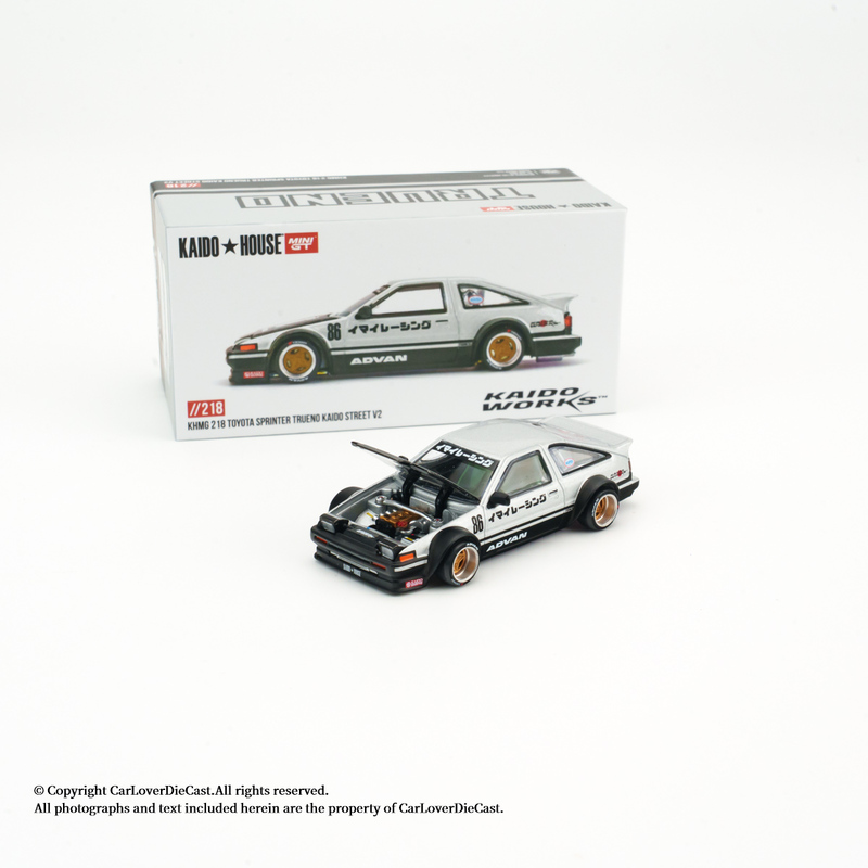 [in Stock] Kaido House+Minigt 1:64 Ae86 Openable Lid Alloy Car Model