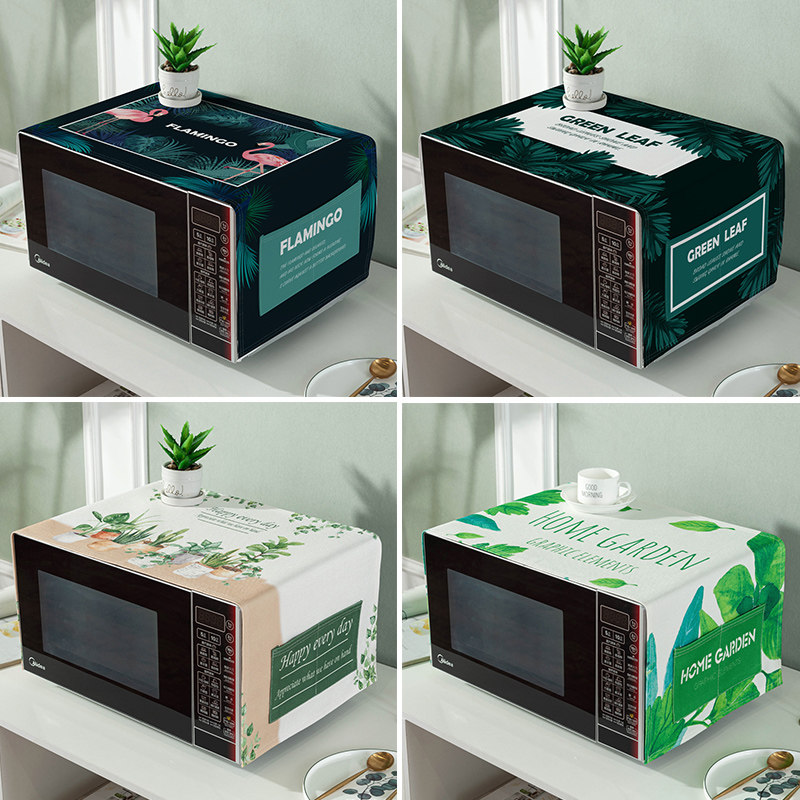 Microwave hood Dust Cap Dusts heat dissipation waterproof sunscreen Luxurious Nordic Wind Home Oven Thickened Cotton Linen Towels