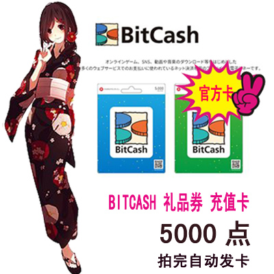 (Auto Hairpin) BitCash (BC)EX Gift Certificate Recharge Card 5000 Points