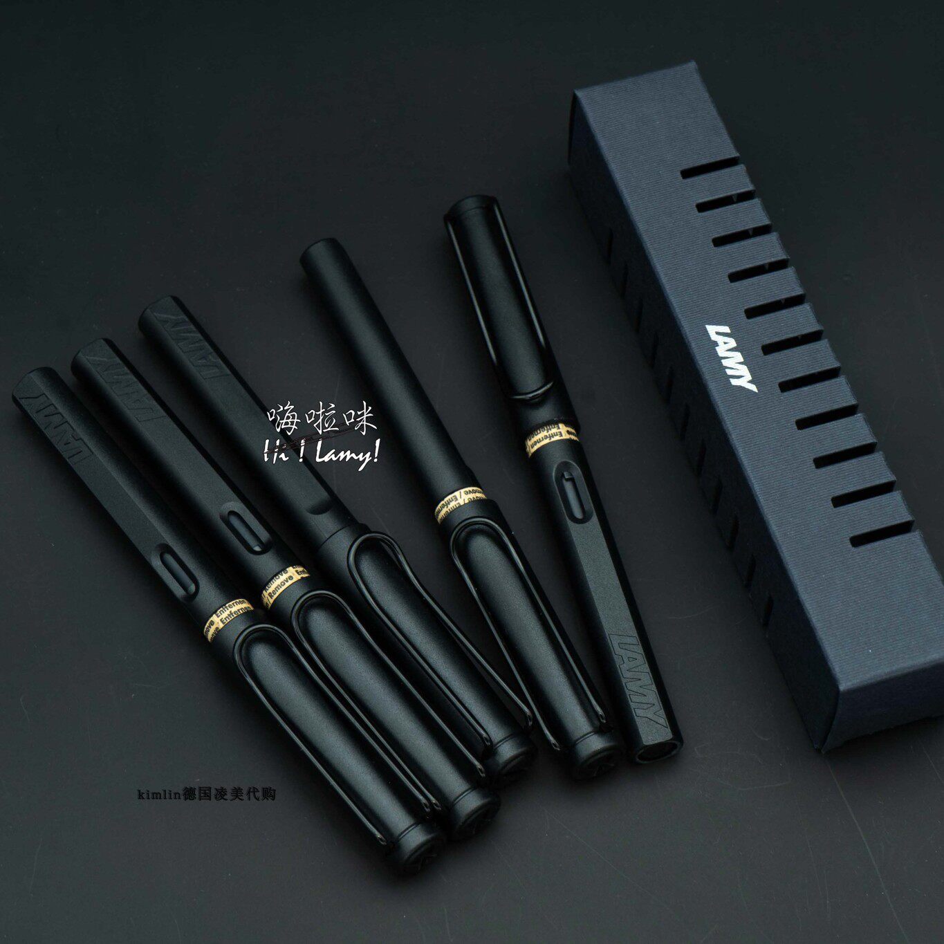 Kimlin Germany 2018 limited edition LAMY Lingmei fountain pen hunting all black matte black Hi Lami