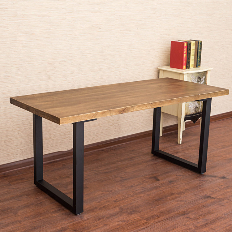European-style solid wood desk simple meeting table computer desk small furniture training table rectangular desk work table - Taobao