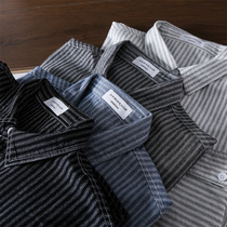 Foreign Trade Taille ~ Day Series Spring Autumn New Mens Striped Casual Long Sleeve Shirt Tide
