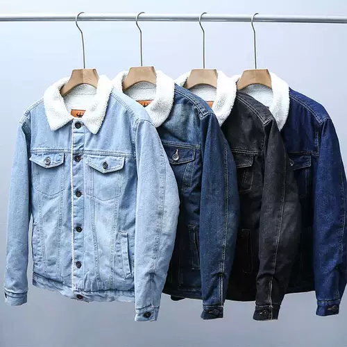 Демисезонная джинсовая куртка, увеличенная толщина, облегающий крой, для влюбленных