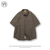 Мужская японская ретро летняя рубашка, оверсайз, короткий рукав