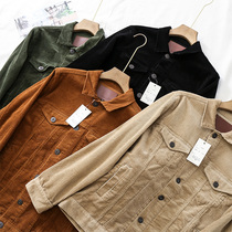 Retro step in place 2021 Fall new retro light core suede jacket denim jacket