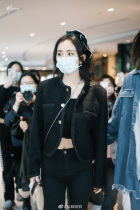 Yang Mi with the same clothes black loose socialite wind Xiaoxiang short jacket jacket female 2021 new