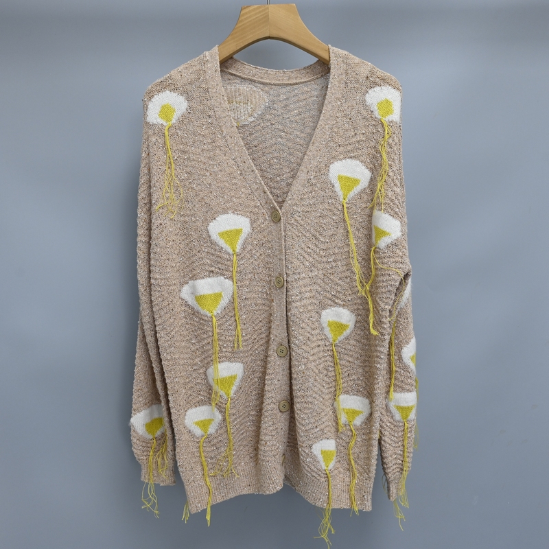 Authentic Dayiyan Women's Clothing 2022 Autumn Fashion Hollow-Out Blended Knit Long-Sleeve Cardigan Jacket Man Ying Zhi Er Authentic Dayiyan Women's Clothing 2022 Autumn Fashion Hollow-Out Blended Knit Long-Sleeve Cardigan Jacket Man Ying Zhi Er