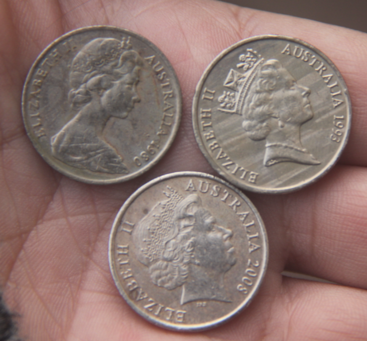 Đồng Xu cũ Ngắn Hôn Châm Cứu Kỷ Niệm Coin Úc Ngẫu Nhiên Elizabeth Nữ Hoàng Coin Đồng Xu Nước Ngoài tiền giấy cổ