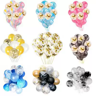 12 inch creative inflatable confetti balloon package wedding holiday birthday party latex paper balloon