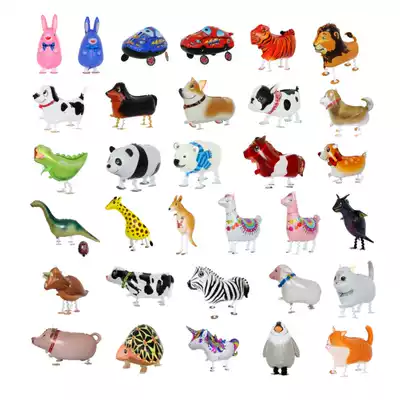 Children's birthday party decoration supplies Children's toys cartoon aluminum film Pet balloon walking animal L15