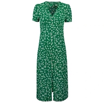 (Clearance Limited) French dress female summer slim temperament waist vneck bubble sleeve retro chiffon skirt