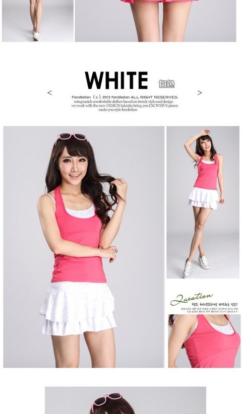 18 mùa hè lụa mới có tính năng giả hai mảnh thể thao giải trí vest quần vợt thể dục nhịp điệu váy phù hợp với quần áo phụ nữ quần áo the thao nữ đẹp