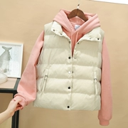 Áo vest cotton nữ mùa thu đông 2017 mới tay áo cotton vai đứng vest ngắn vest cotton