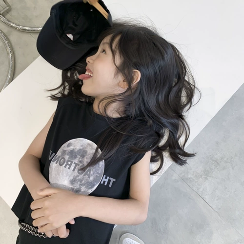 Футболка с коротким рукавом, длинное детское платье-футболка, летняя одежда, юбка на девочку, платье без рукавов, длина миди