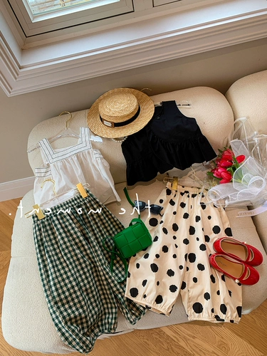 Летний комплект, детский фонарь, детские штаны, эффект подтяжки, новая коллекция, в западном стиле, в корейском стиле