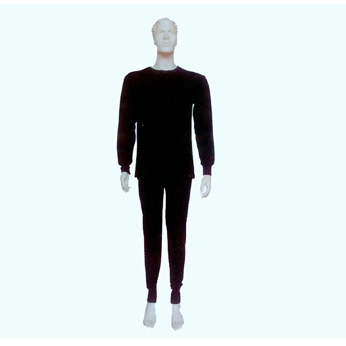 Heating clothing fire with anti-static underwear Long-sleeved suit Navy blue conductive wire cotton belt test report