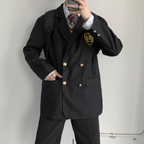 Fujiwara Wild Sichuan Dk Uniform Mens Suit Jacket Male Jk Uniform Autumn Winter Design Sensation Academy Wind Spring Autumn Season Blouses
