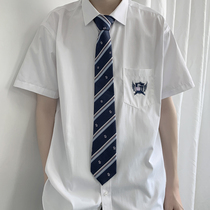 dk uniform jk short sleeve shirt mens day department summer senior feel fried street mens clothing original pure pure white shirt with white lining