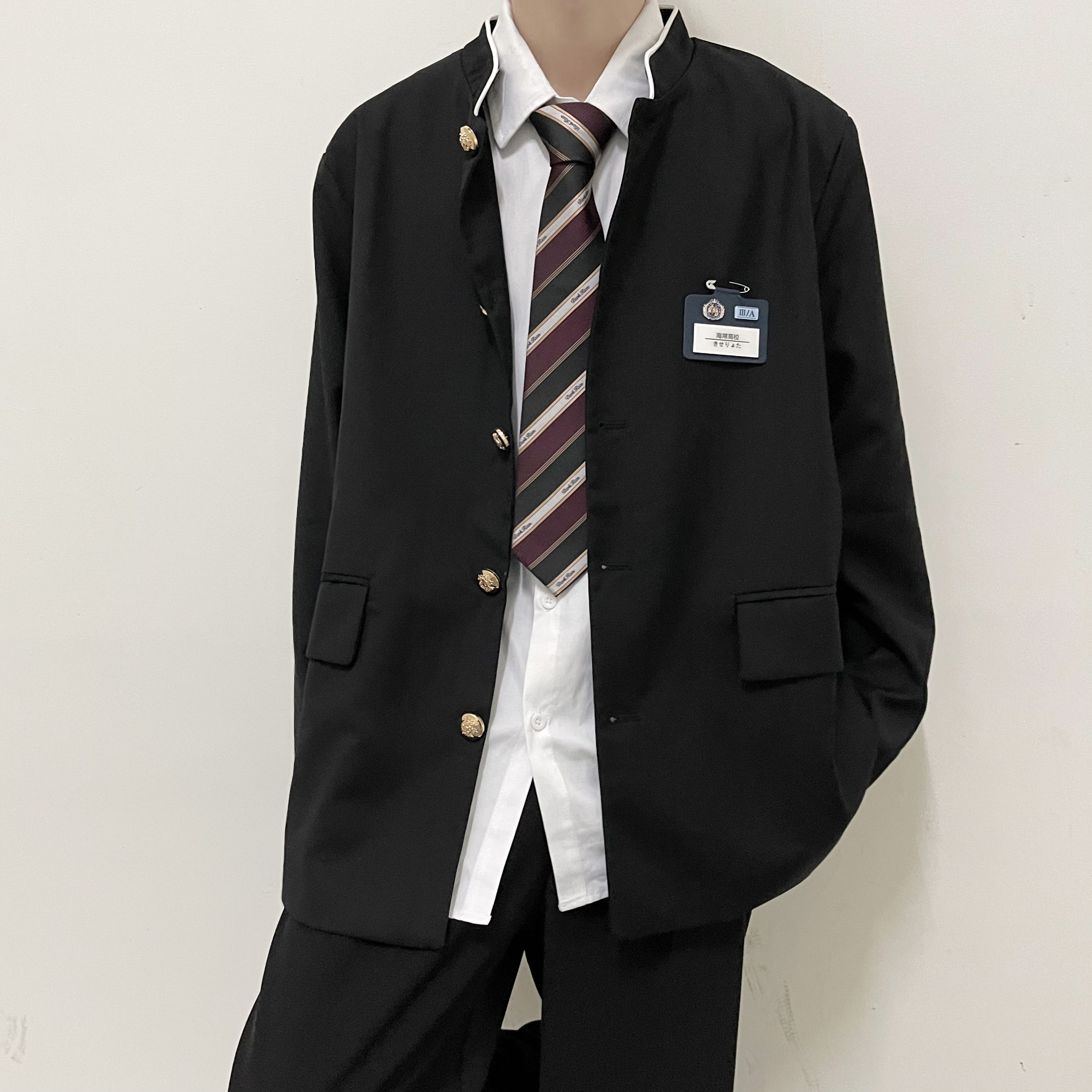 Fujiwara Nogawa DK Uniform Male Leisure Original Design Badge Jacket Jacket jacket male and female student couple suits