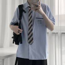 Thai School Uniforms Original Genuine embroidery jk shirt female class clothes high school students Summer dk uniforms Male short sleeve shirt