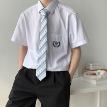 Fujiwara Wild Sichuan Dk Uniform Mens Original Jk Shirt Short Sleeve Class School Students Dress College Wind High School White Lining Clothes