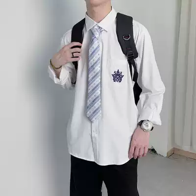 Fujiwara Nogawa original dk uniform male Orthodox couple jk shirt long sleeve school season class dress college style white shirt