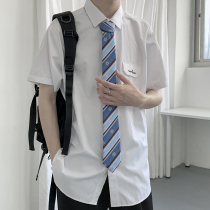 dk uniform male JK short sleeve shirt male senior sense mens clothing shirt design sensation small crowdschool wind class uniforms boatload