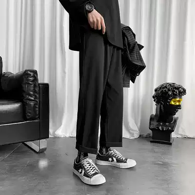 DK uniform men's pants Summer new casual pants Korean version of the trend loose straight wild hanging small suit pants