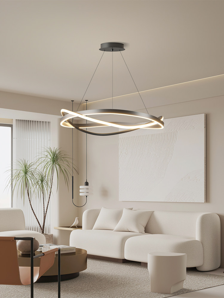 Italian-Style Living Room Chandelier, Modern Minimalist Main Light, Bedroom Designer Dining Table Lamp, Nordic Minimalist Room Lighting Fixtures