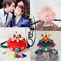 Korean clothes adorned with new North Korean traditional headwear New Years bride flower buds with hanfu pearl classical hairpin