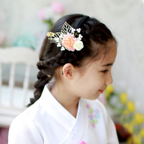 Clear Korean Korean Korean clothes Korean traditional hair accessories Handwear headwear Childrens dance haircut photo stage hair band