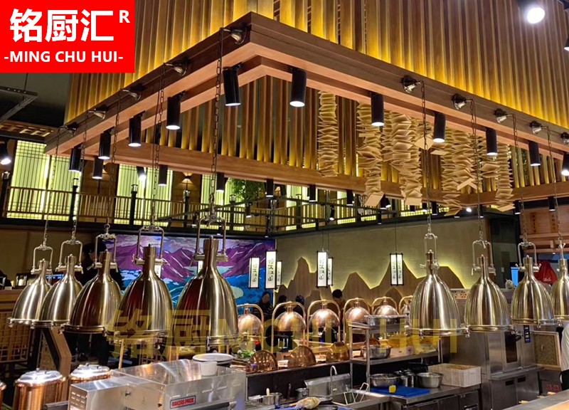 Customized telescopic insulation lamp Buffet food heating lamp Single head telescopic chandelier Straight tube insulation lamp