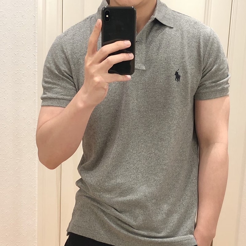 Ralph Lauren Ralph Lauren Lapel Short-Sleeved Polo Shirt Men's Business Casual Polo Logo Half-Sleeved T-Shirt