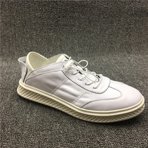 Clearing processing factory cut code real leather men shoes 2019 autumn round head tight fashion mens single shoes casual plate shoes