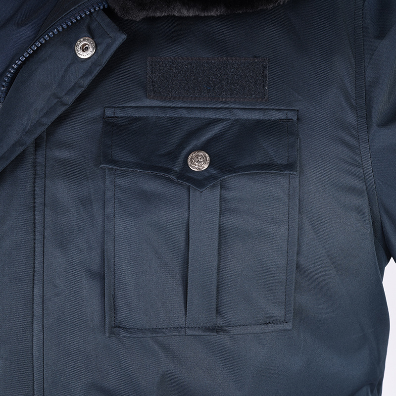 2018款新式保安大衣墨绿色多功能大衣防寒冬