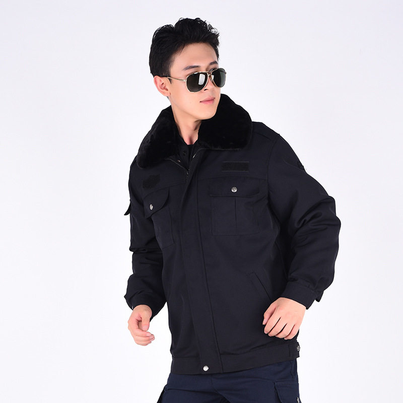 2018工作冬执勤保安棉衣制服加厚棉袄多功能