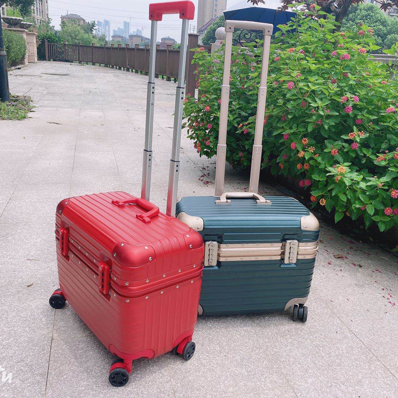 Aluminum frame 16 suitcases Small mini suitcase women Photography Lalever box men's 23 universal wheels Captain Den chassis 20