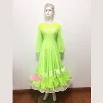 Gorgeous new modern tango practice dress lantern sleeve dress national standard friendship ladies dance dress custom