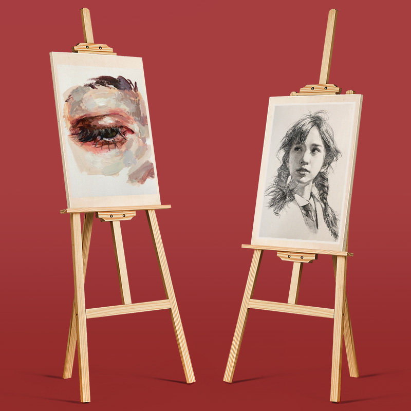Easel Artboard Art Student Dedicated Beginner Children's Oil Painting Rack Sketch Set A set of wooden bracket type
