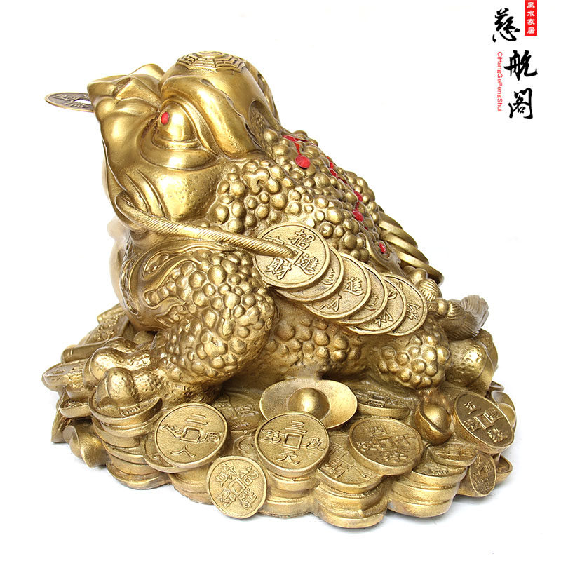 Taishan Tzu's Cabinet Bronze Golden Toad Swing Piece Bite Money Golden Toad With Golden Toad