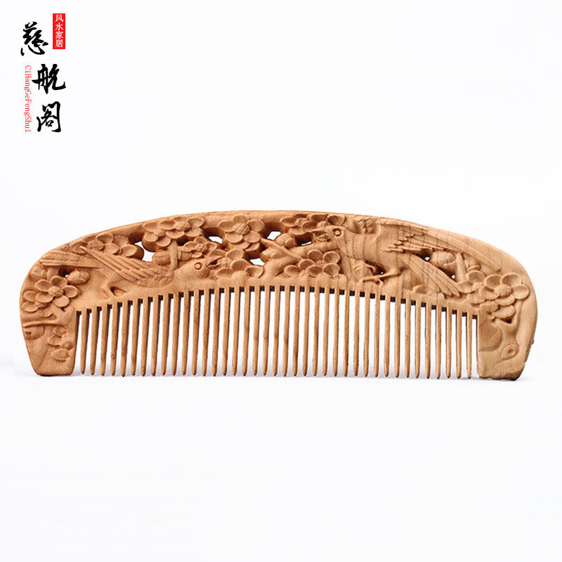 Peachwood comb hi brow dragon and phoenix bright anti-static peachwood comb