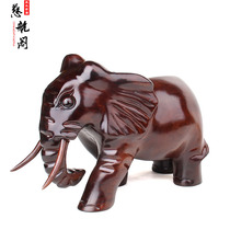 Taishan Cihang Pavilion peach wood elephant ornaments woodcarved Elephant Ornaments