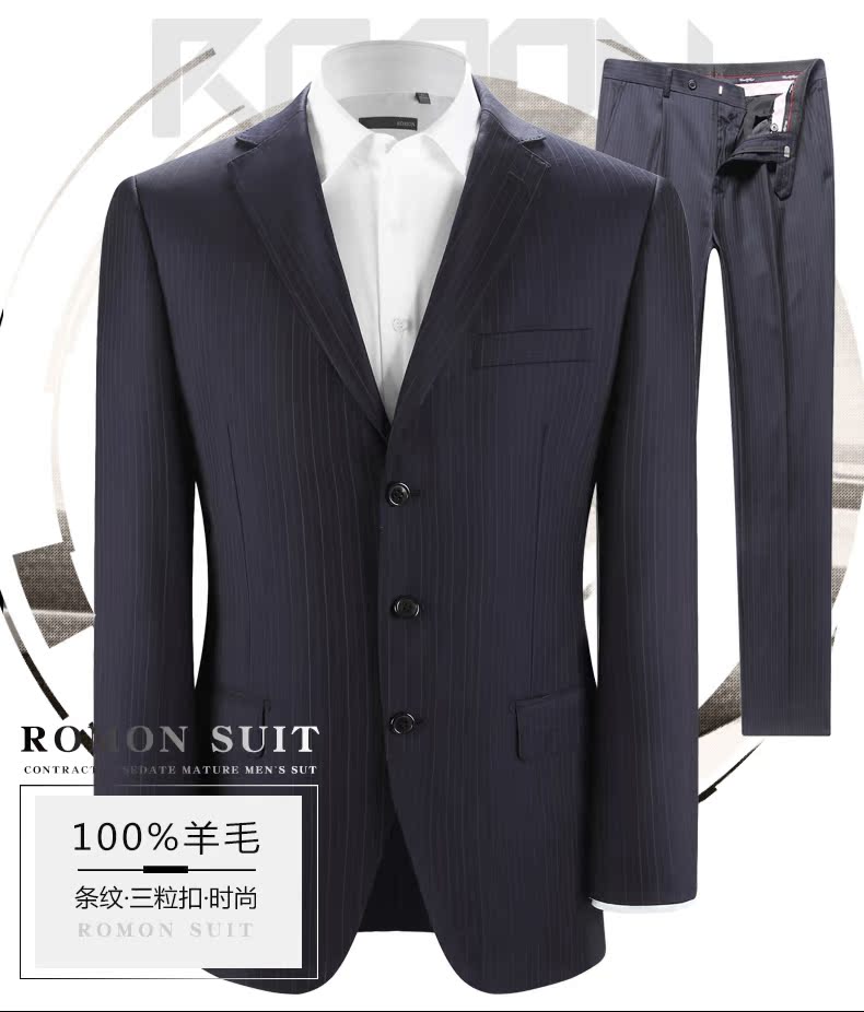 Costume homme ROMON Laine 100% pour Quatre saisons - Ref 1552204 Image 7