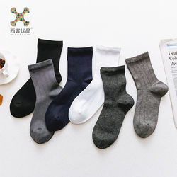 Xike Premium Spring and Autumn Silk Socks Men's Boneless Business Casual Black Mulberry Silk Mid-Tube Men's All Seasons Socks