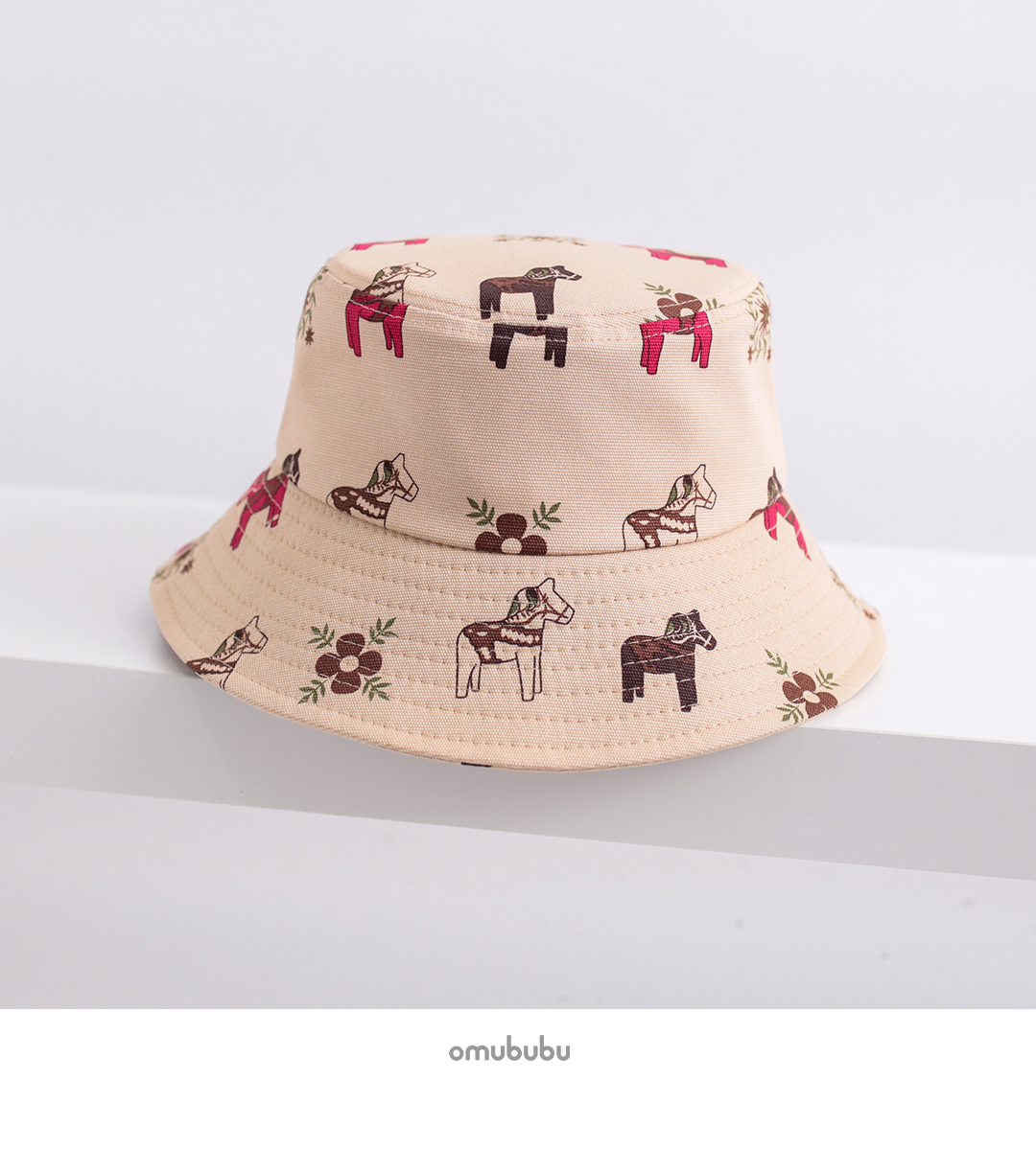 Unisex Casual Simple Style Cartoon Horse Printing Wide Eaves Bucket Hat display picture 5